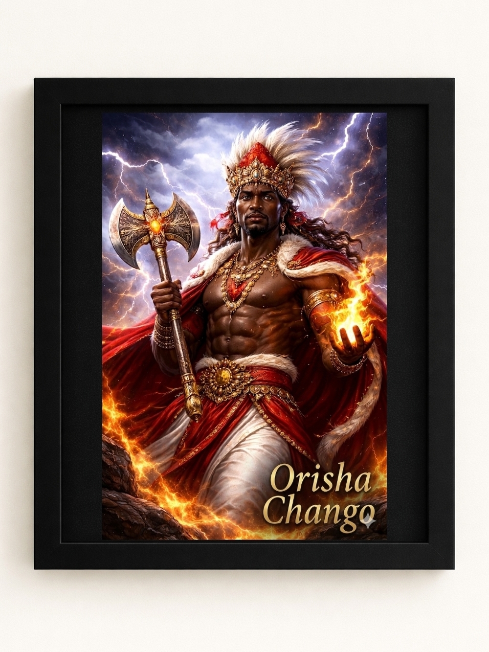 Orisha Chango 8x10 Framed A.I. Art Print